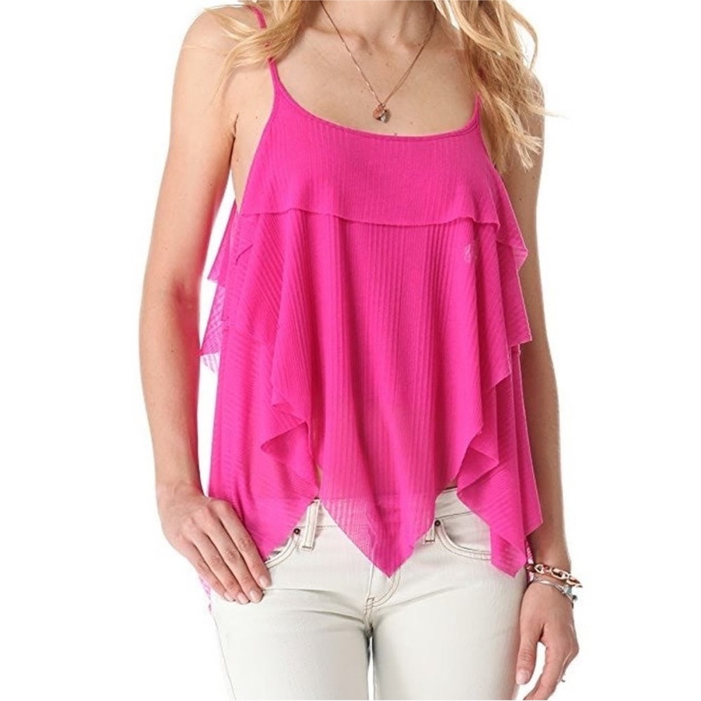 Free People Fuchsia Layered Camisole